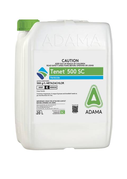 Tenet can be applied post-emergent or incorporated by sowing (IBS) in conventional and herbicide-tolerant canola. Picture supplied