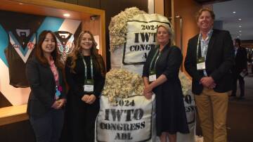 Elders' Sam Wan, WA grower Mikaela Knapp , WoolProducers Australia's Jo Hall and AJ&PA McBride's Anthony Uren were members of a panel discussion at last week's International Wool Textile Organisation conference.