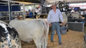 Black Diamond Speckle Park stud principal Murray Van der Drift, Marcona, Vic, made the journey north to Beef Australia in Rockhampton in just 25 hours. Picture by Bryce Eishold