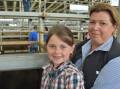 Ella Robertson, 7, was with CB Livestock and Property principal Colleen Bye, Rosedale. Ms Bye was selling about 110 head of cattle, on behalf of clients.