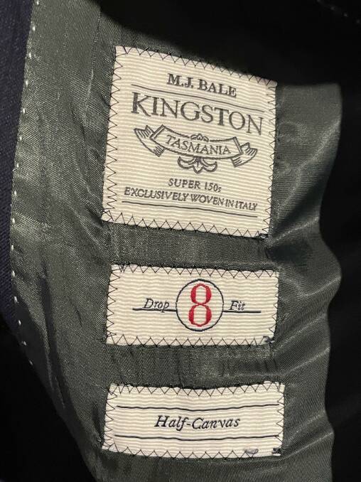 The Kingston label is in the M.J. Bale fine apparel range, Australia's first fully carbon-neutral fashion brand. 