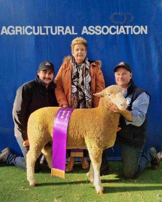 Connor Day, Rosemary Day and Paul Day, Sunnybanks, at the Campbell Town Show. Picture supplied