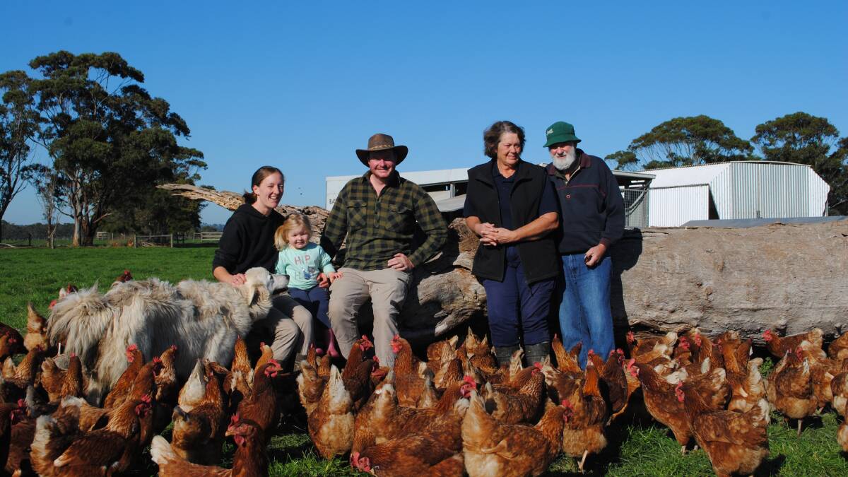 Three generations of the Van Boxtel family at their farm in Catani. Picture by Barry Murphy 