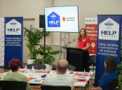 Kate Miranda, NSW State Director at Australian Red Cross gives a welcome speech for the launch Help Nation EmergencyRedi™ workshop. Photo supplied. 