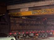 The truck crashed into the bridge on Alexandra Avenue. Picture supplied by u/AnimalsChasingCars