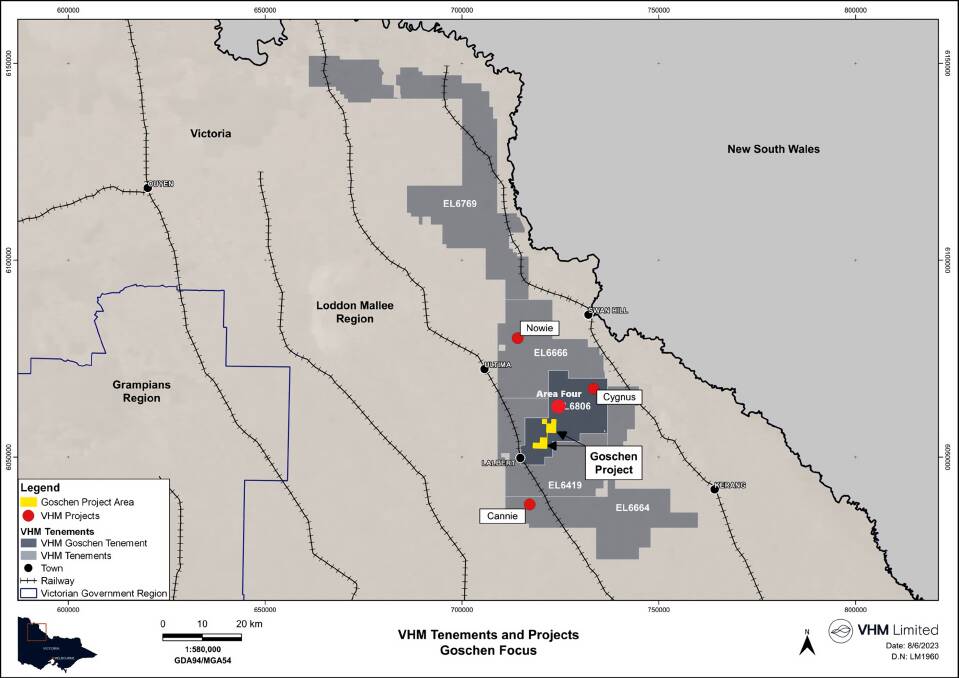 The four proposed mine locations with Zone Four added. Graphic: VHM.