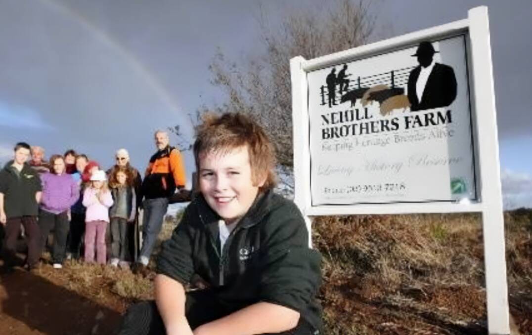 Neighbours mark the donation of the Nehill Brothers Farm in south-west Victoria to the national trust 16 years ago. Picture from Warrnambool Standard