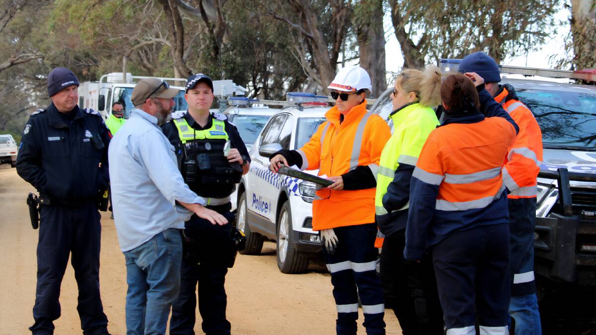 Police were called when farmers clashed with a power company's drilling contractors in the Wimmera. Picture supplied.