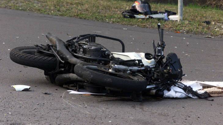 Motorcycle fatalities on regional roads have risen 220 per cent so far this year. File picture.
