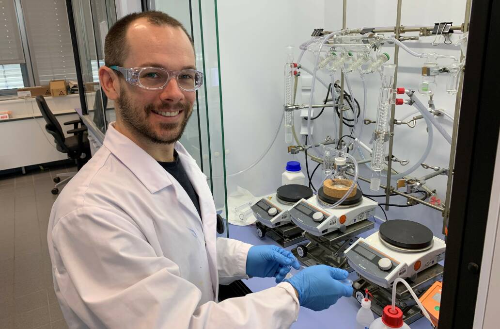 Reece Crocker, postdoctoral researcher from Perth working in Frankfurt, Germany, through the GRDC / Bayer Herbicide Innovation Partnership. Photo: Bayer