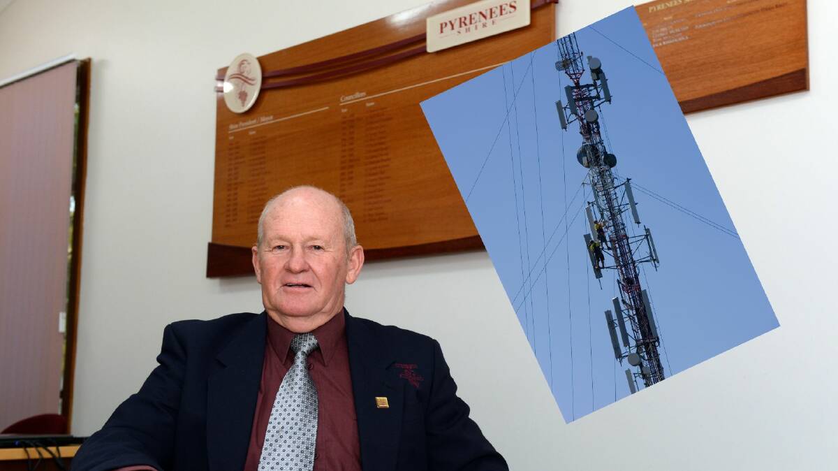 Pyrenees Shire mayor Robert Vance says the council wants to know about mobile phone reception, range or choice of internet service providers. File photos
