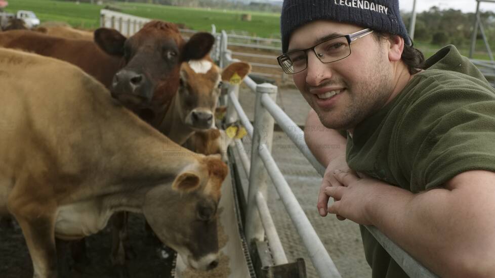 Dairy processors and farmers are yet to find the right spot for the milk price pendulum, after it has swung back hard from last year's highs, says Gippsland producer Benjamin Vagg. Picture supplied by the Gardiner Foundation 