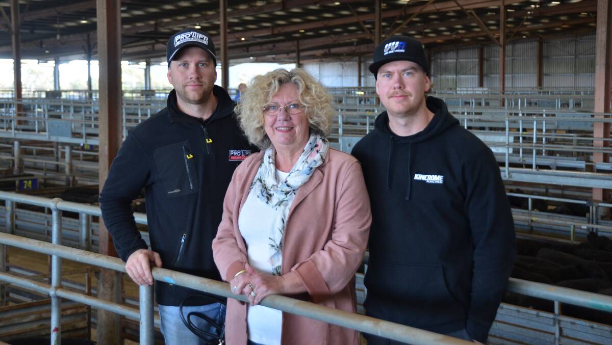 VLE shareholder Trudy Van Vliet, Neerim South, with her sons Jake and Cooper. Picture by Bryce Eishold