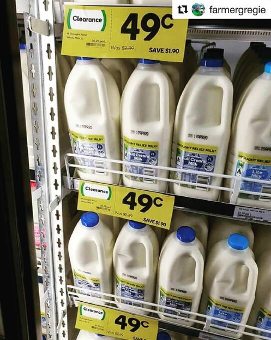 DISCOUNTS: Two-litre bottles of Woolworths milk were being sold at prices as low as 49 cents in supermarkets across the state.