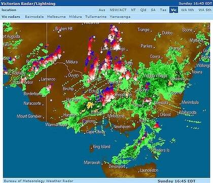 Storm activity in Victoria. Photo: Weatherzone