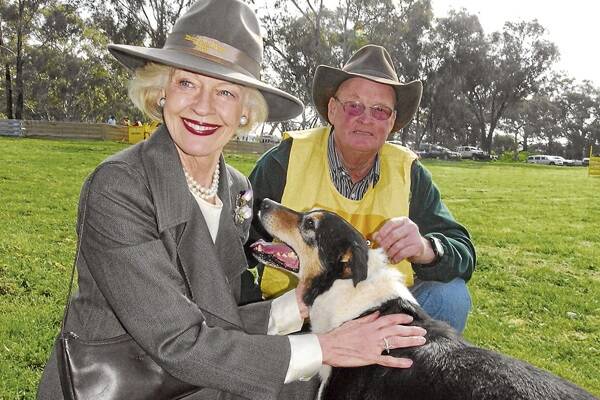 Governor General of Australia, Quentin Bryce, with John Perry, Bredbo, and his dog, Somerville Roy.